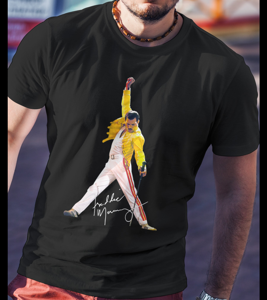 Freddie Mercury Iconic Pose Signature T-Shirt