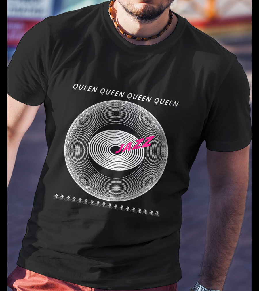 Queen Queen Queen Queen Jazz Cycles Vintage Spiral T-Shirt