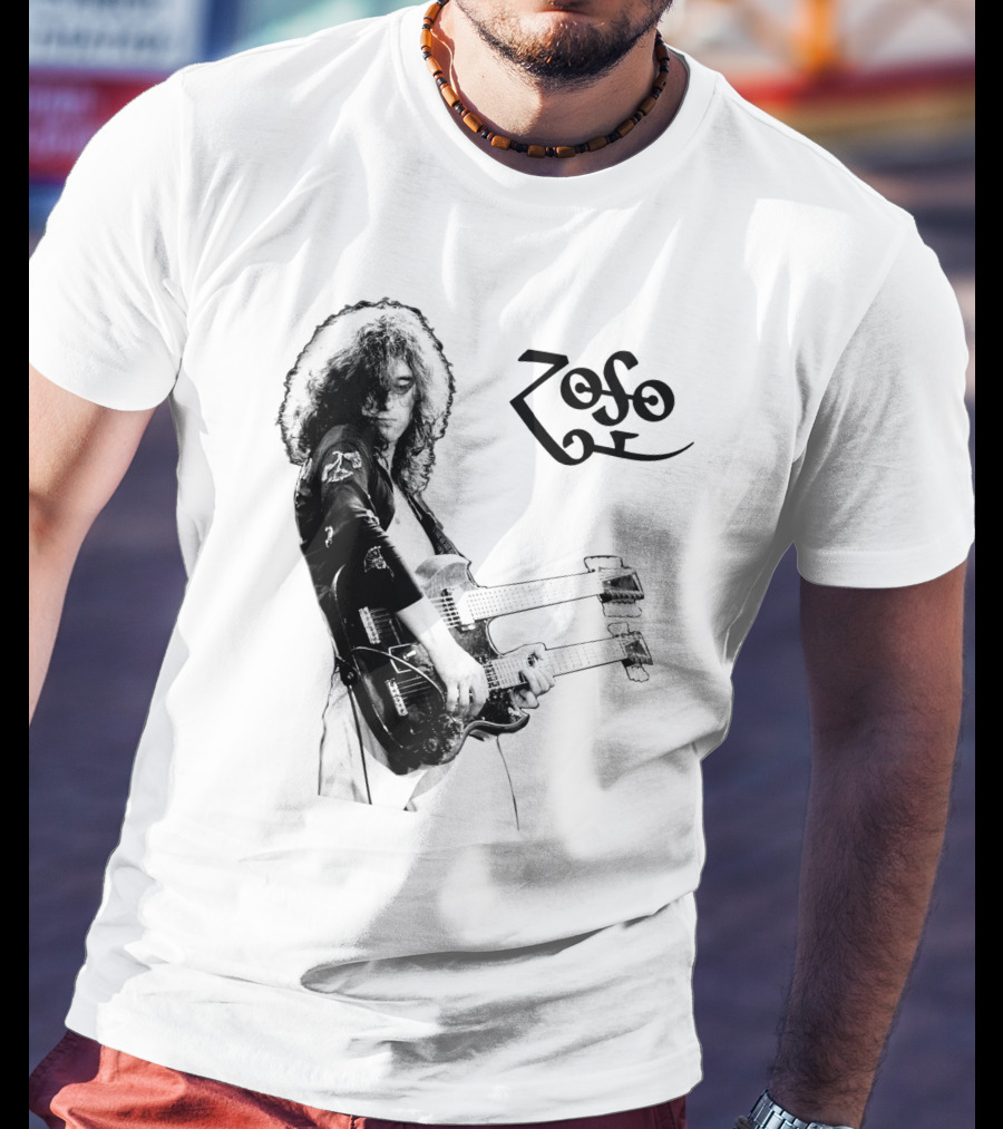 Zoso Lzp Double Neck Guitar T-Shirt