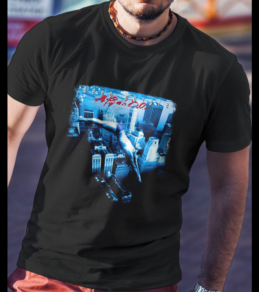 Deep Purple Abandon Diver Over Cityscape T-Shirt