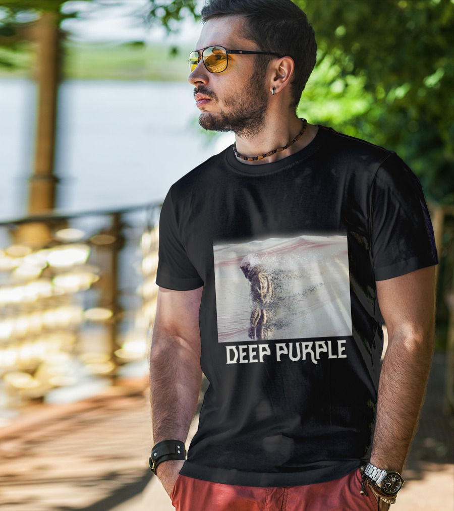 Deep Purple Sandstorm Soldier In Desert Scene T-Shirt