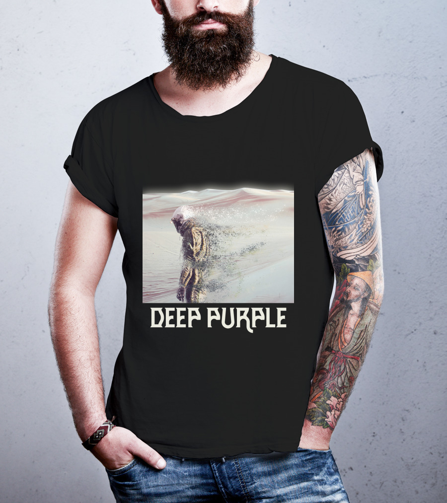 Deep Purple Sandstorm Soldier In Desert Scene T-Shirt