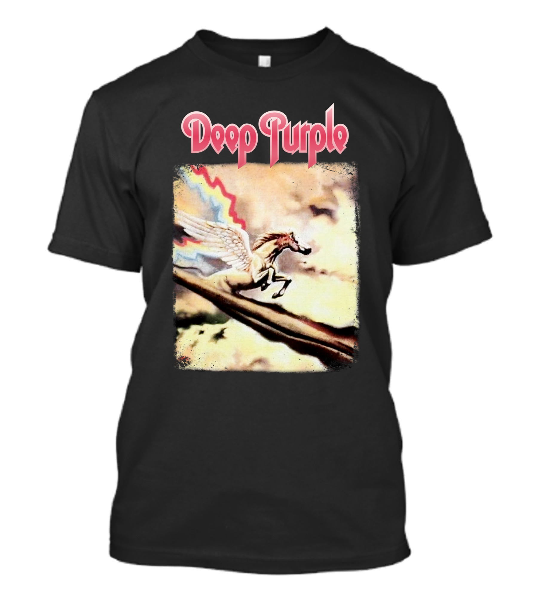 Deep Purple Flying Pegasus Art T-Shirt