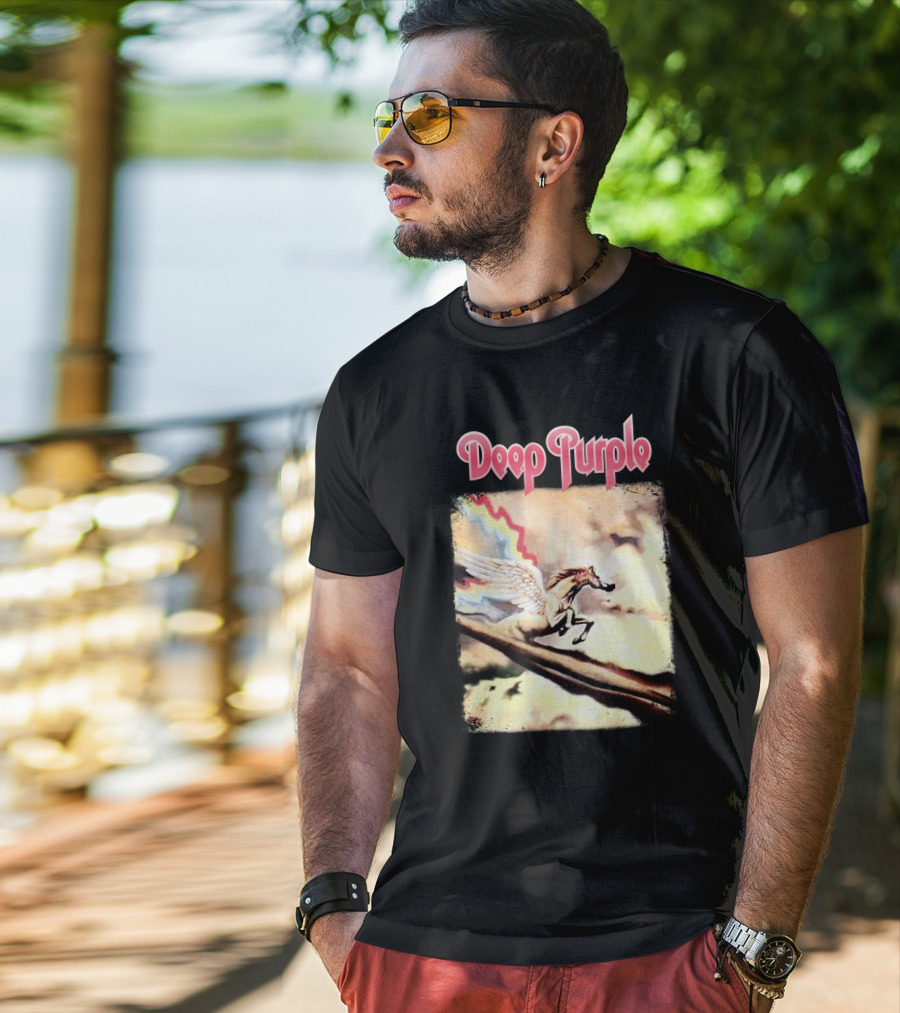 Deep Purple Flying Pegasus Art T-Shirt