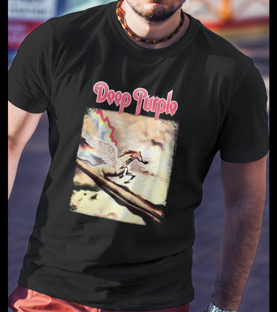 Deep Purple Flying Pegasus Art T-Shirt