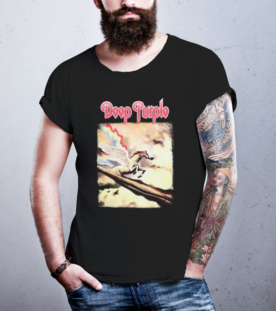 Deep Purple Flying Pegasus Art T-Shirt