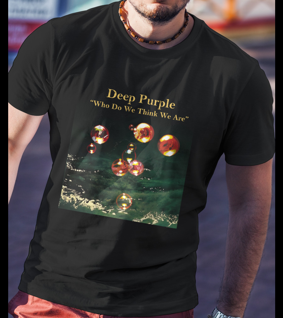 Deep Purple Who Do We Think We Are Album Cover Bubbles T-Shirt