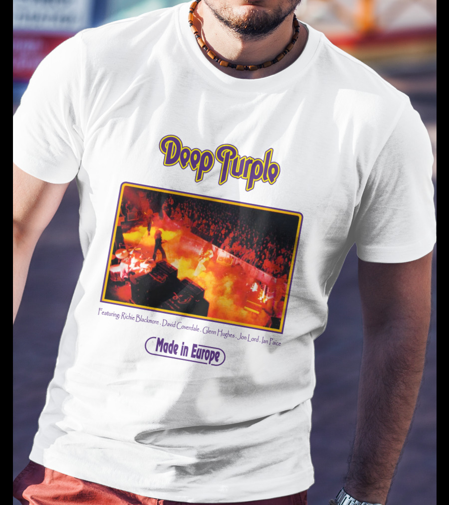 Deep Purple Made In Europe Featuring Richie Blackmore David Coverdale Glenn Hughes Jon Lord Ian Paice T-Shirt