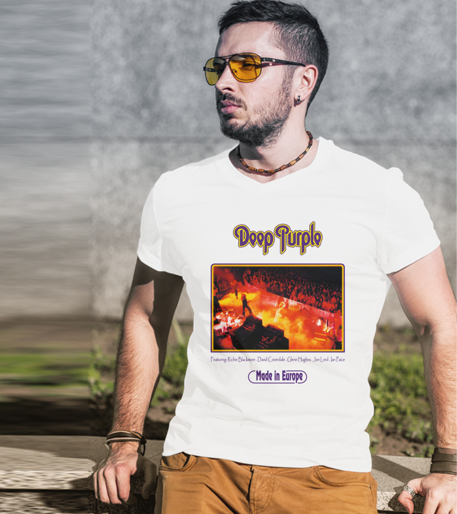 Deep Purple Made In Europe Featuring Richie Blackmore David Coverdale Glenn Hughes Jon Lord Ian Paice T-Shirt