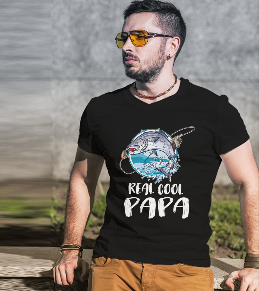 Real Cool Papa Fishing T-Shirt