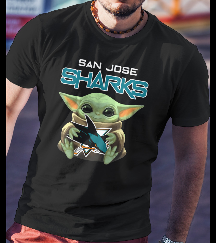 San Jose Sharks Baby Yoda T-Shirt