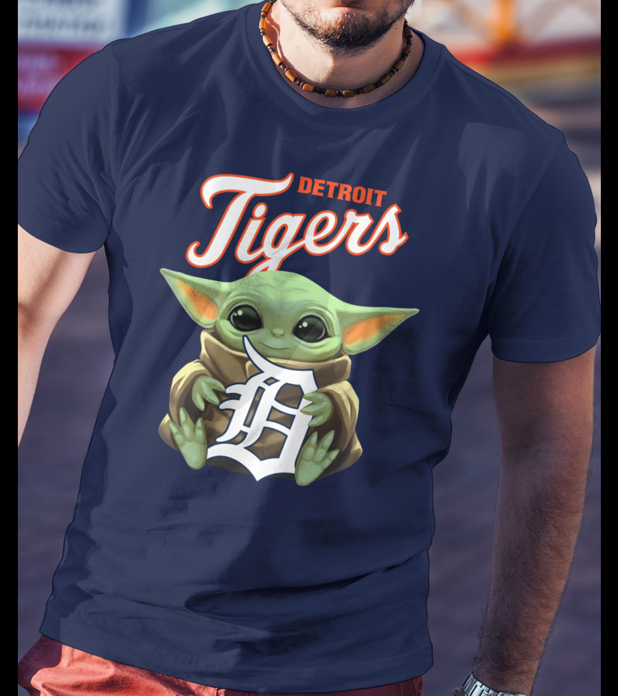 Detroit Tigers Baby Yoda T-Shirt