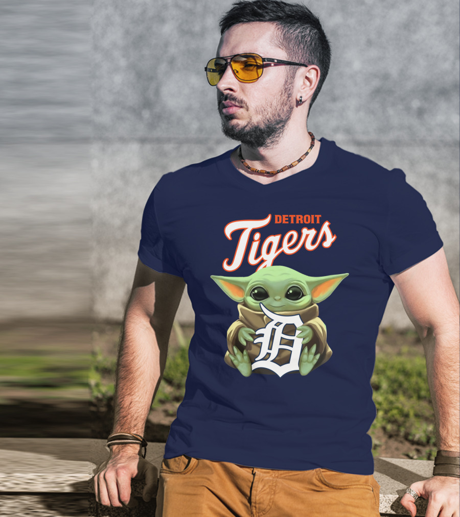 Detroit Tigers Baby Yoda T-Shirt