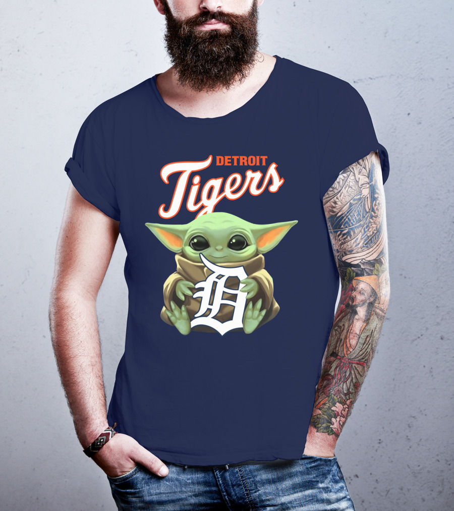 Detroit Tigers Baby Yoda T-Shirt