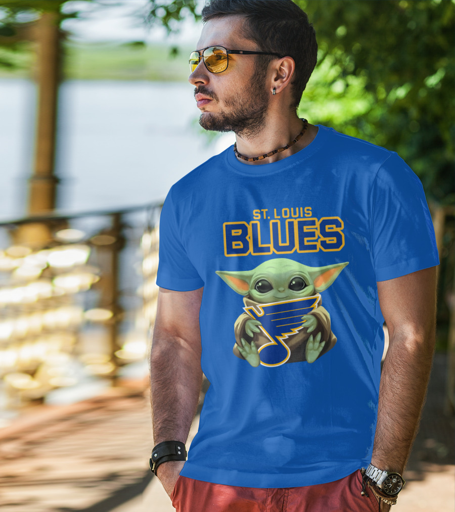 St. Louis Blues Baby Yoda T-Shirt
