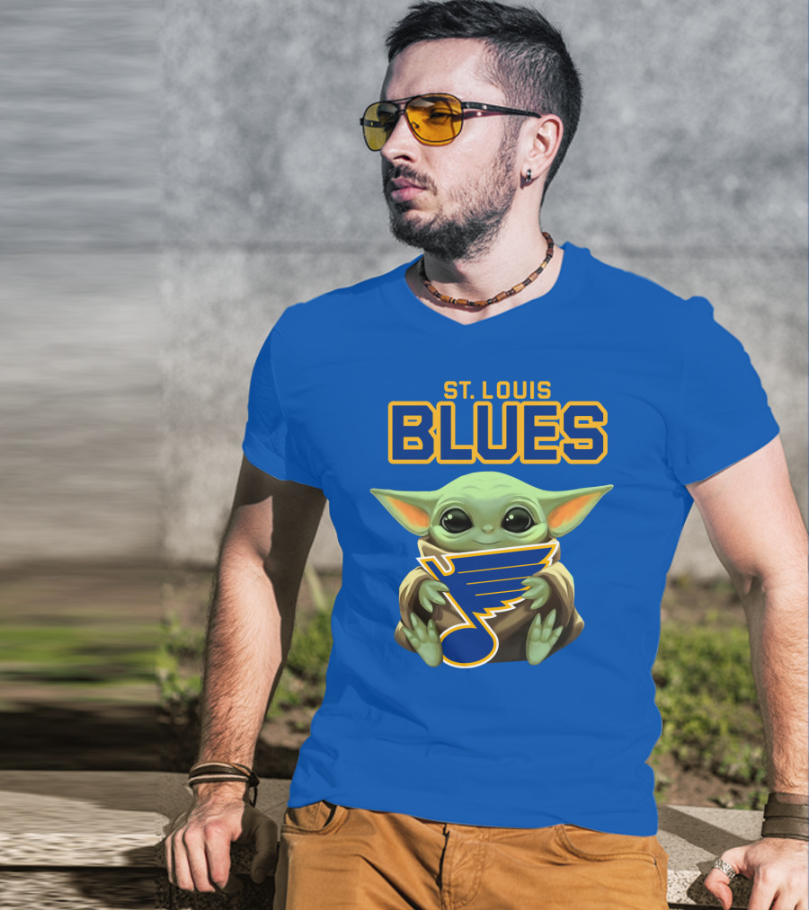 St. Louis Blues Baby Yoda T-Shirt