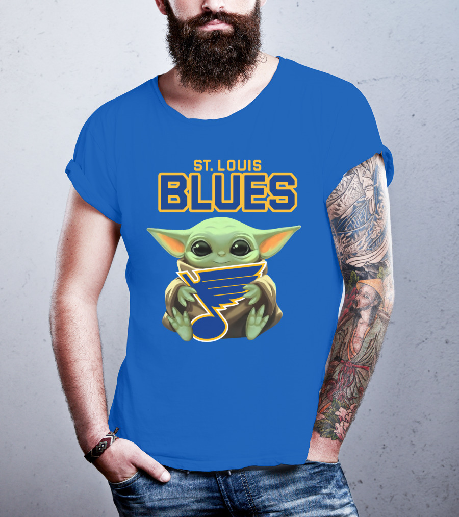 St. Louis Blues Baby Yoda T-Shirt