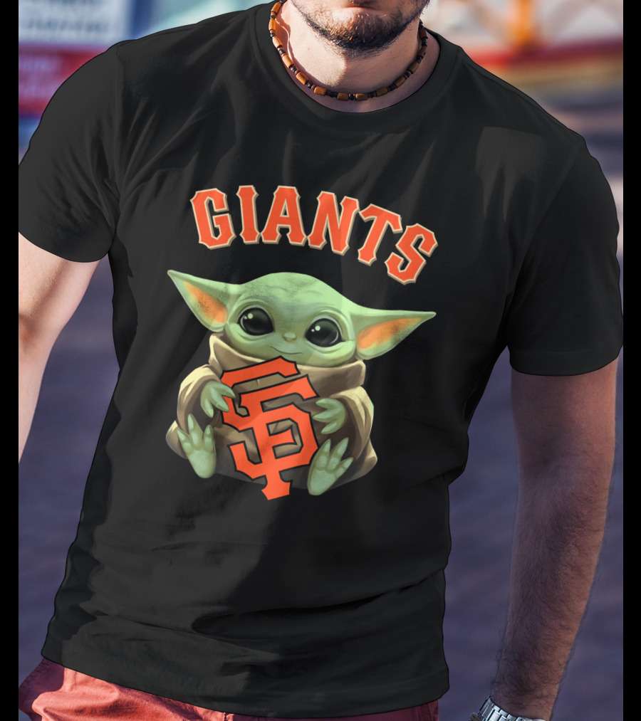 Giants San Francisco Baby Yoda Grogu MLB Crossover T-Shirt