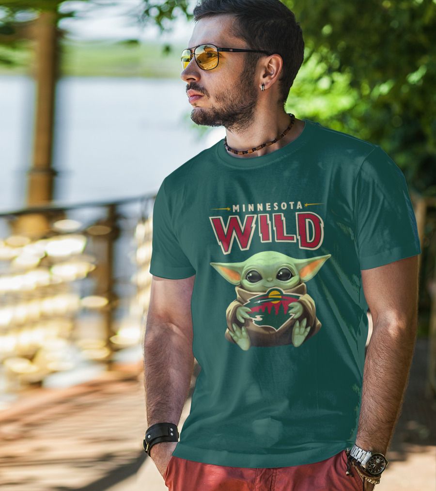 Minnesota Wild Baby Yoda T-Shirt