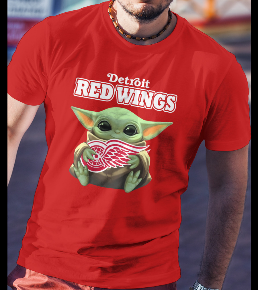 Detroit Red Wings Baby Yoda T-Shirt