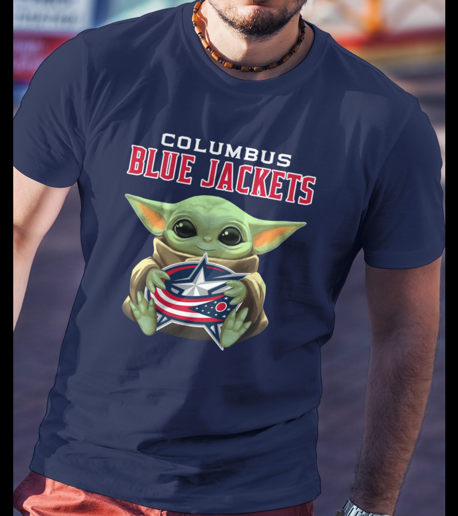 Columbus Blue Jackets Baby Yoda T-Shirt