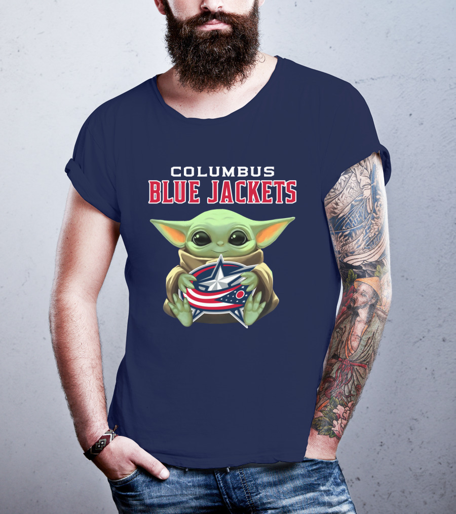 Columbus Blue Jackets Baby Yoda T-Shirt