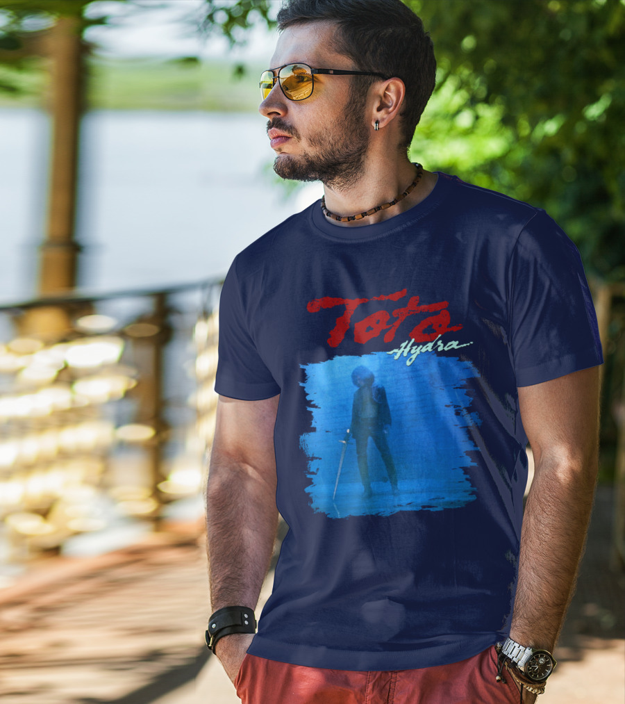 Toto Hydra Sword Figure Blue Square T-Shirt