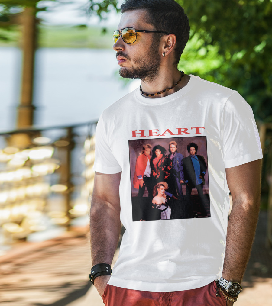 Heart Band Group Members Photograph T-Shirt