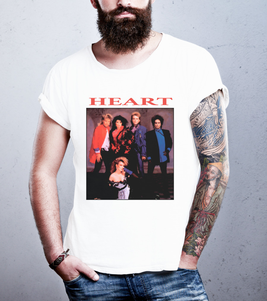 Heart Band Group Members Photograph T-Shirt
