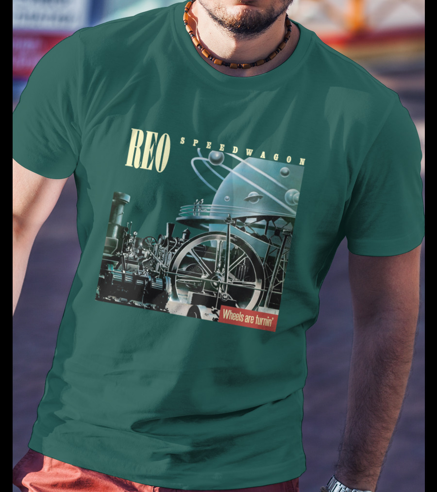REO Speedwagon Wheels Are Turnin' Album Cover T-Shirt