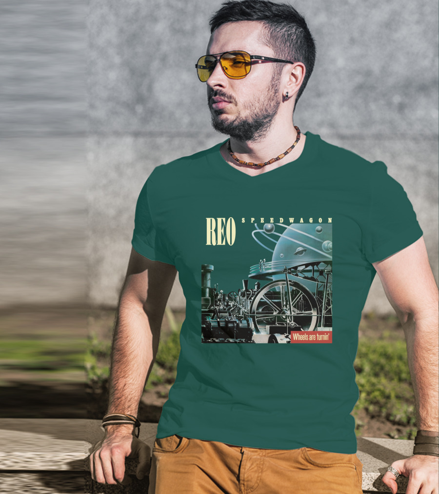 REO Speedwagon Wheels Are Turnin' Album Cover T-Shirt