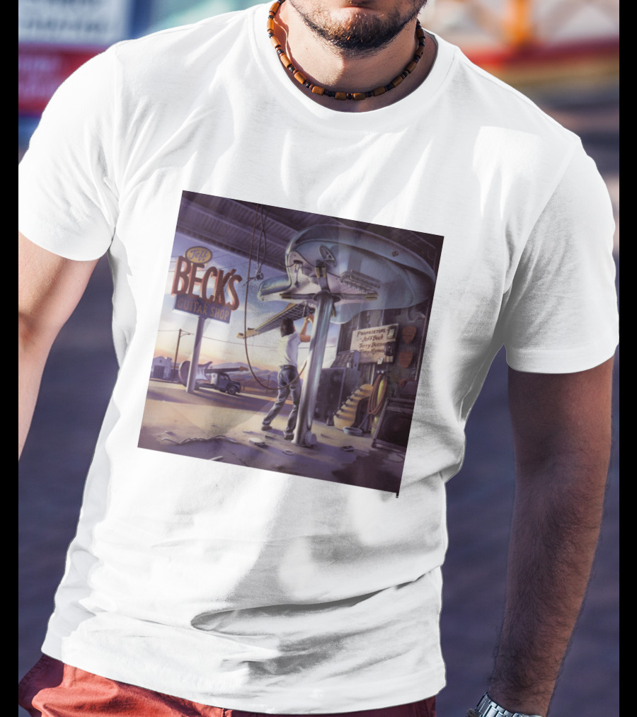 Jeff Beck Guitar Shop Playing On Air Performance Guitar Gig T-Shirt