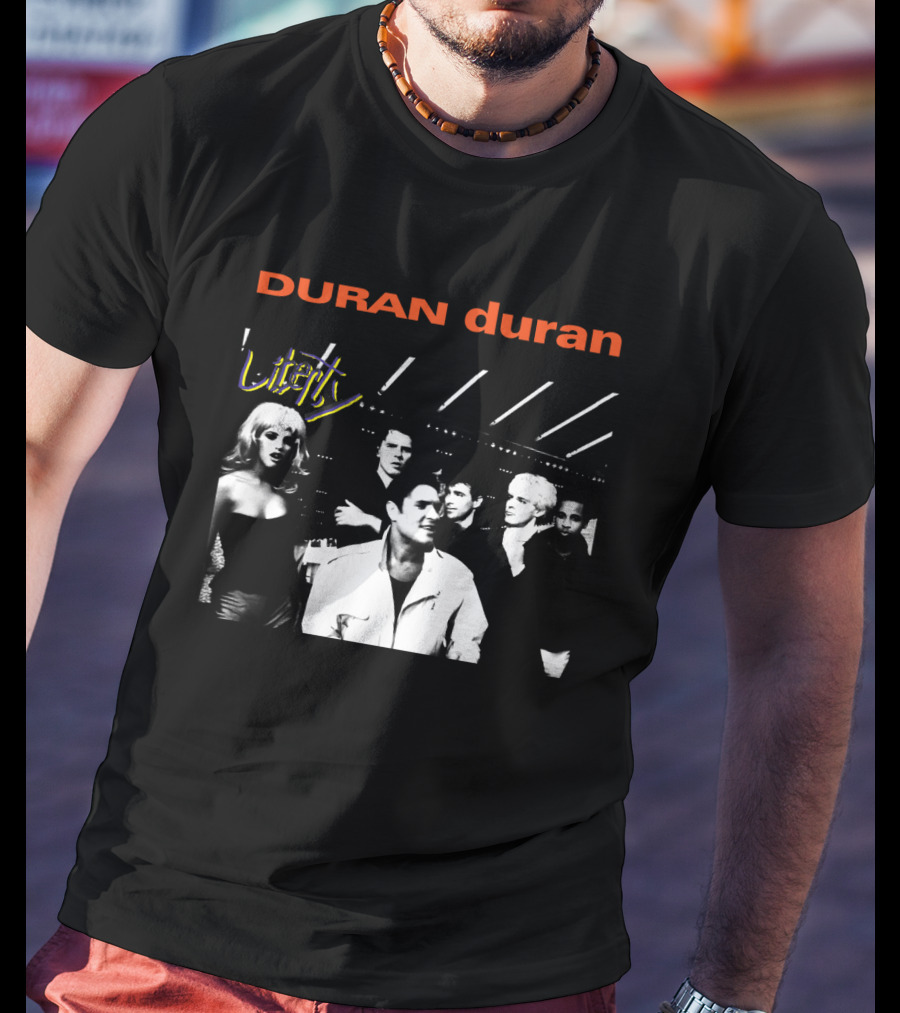 Duran Duran Liberty Black And White Group T-Shirt