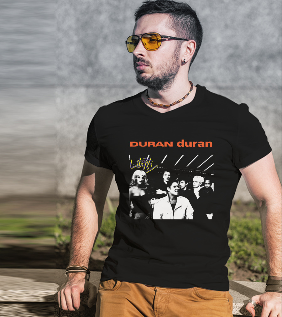 Duran Duran Liberty Black And White Group T-Shirt
