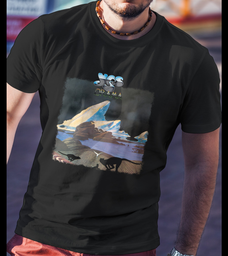 Yes Drama Album Art With Iceberg Landscape And Silhouetted Animals T-Shirt