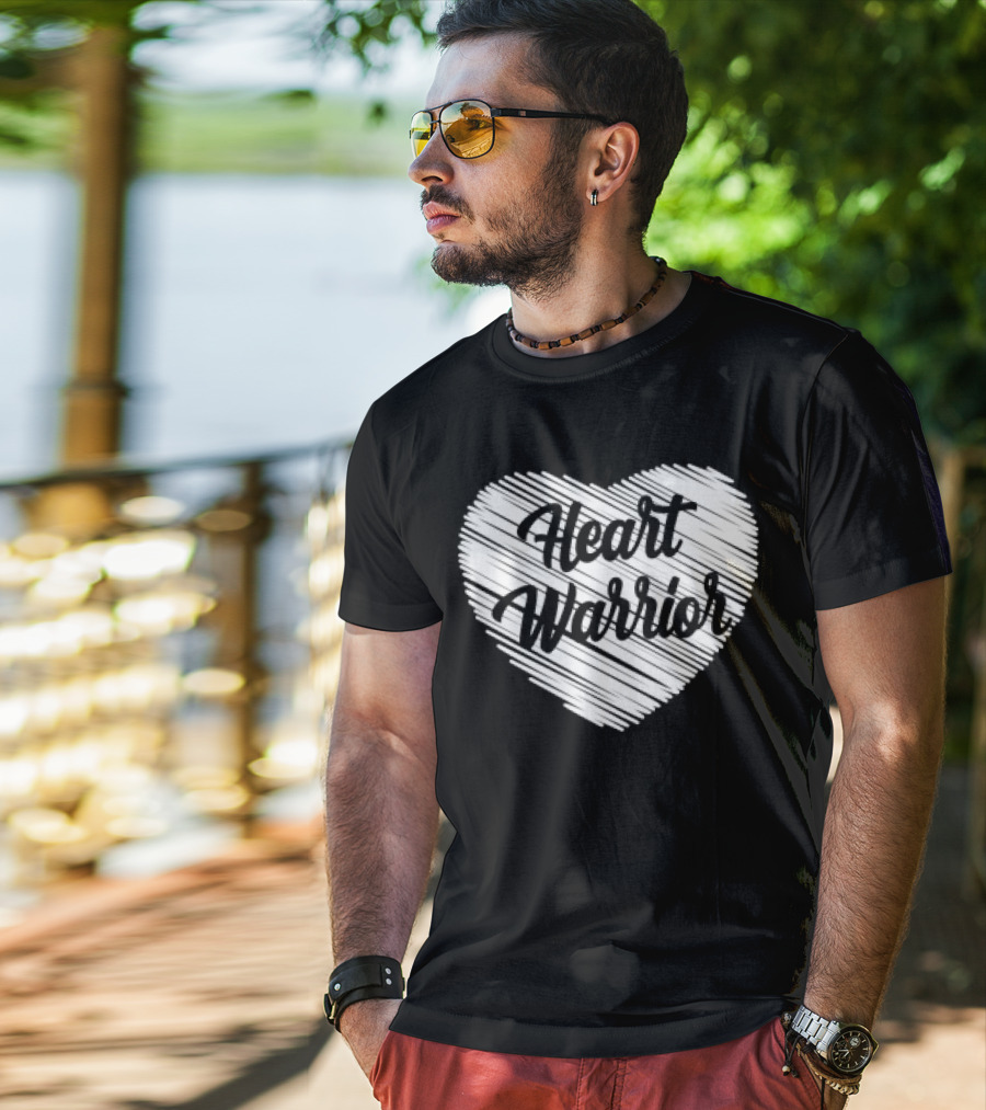 Heart Warrior Wear Red Heart Disease Awareness T-Shirt