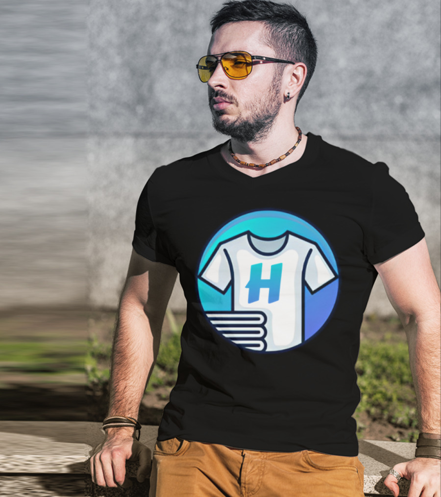 Hafrito H Logo On Shirt With Folded Laundry T-Shirt