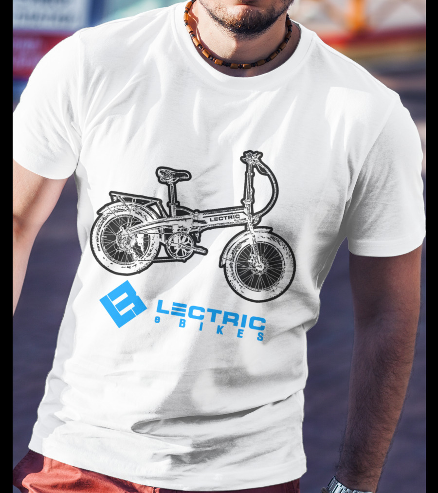 Lectric E Bikes Ride USA Retro Foldable Electric Bicycle T-Shirt
