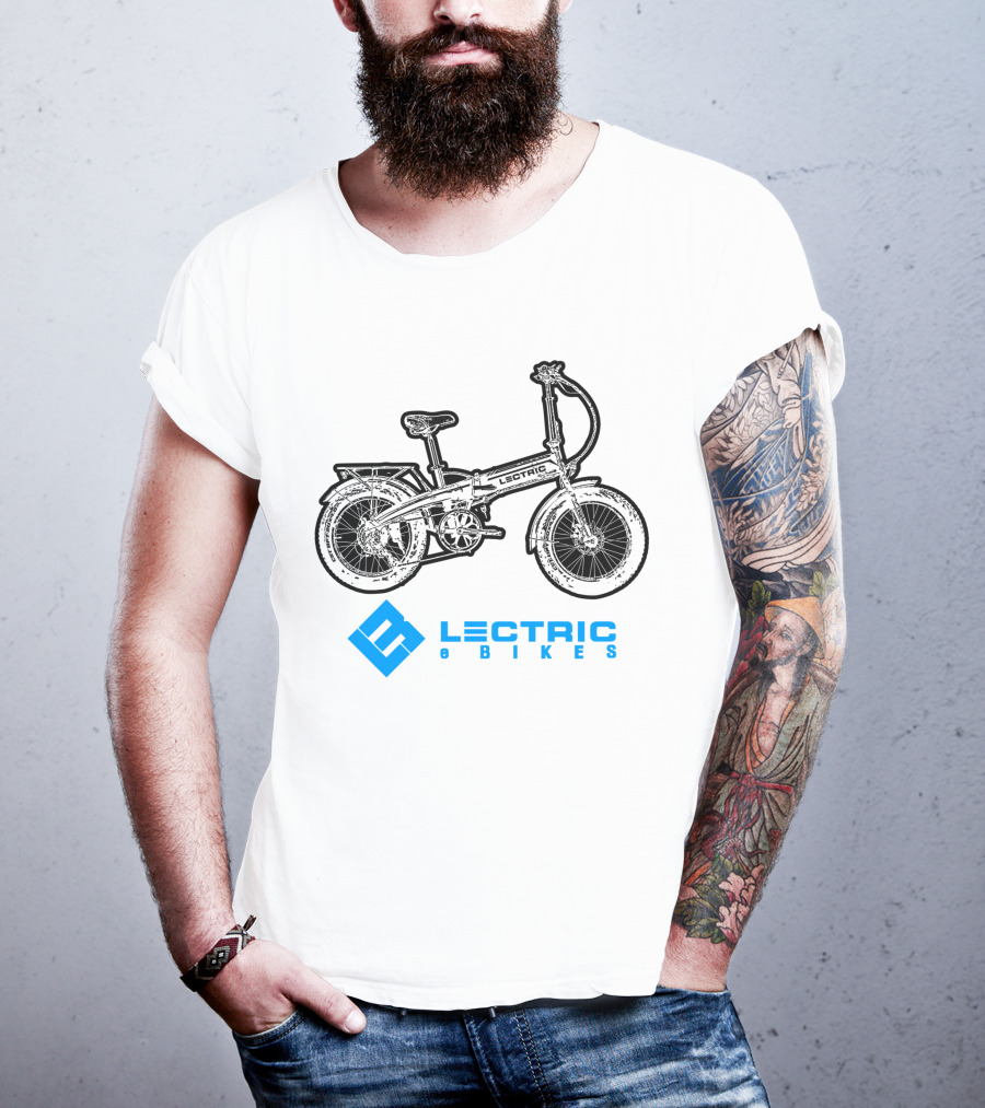 Lectric E Bikes Ride USA Retro Foldable Electric Bicycle T-Shirt