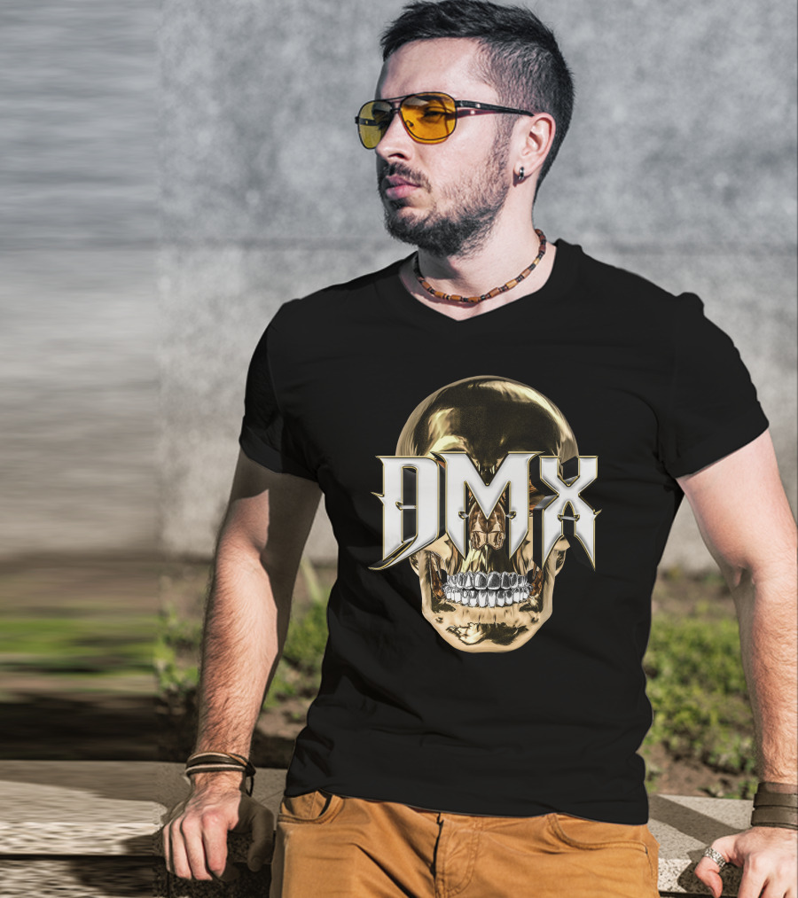Dmx Gold Skull Luxury Trends T-Shirt