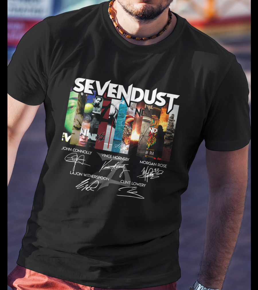 Sevendust John Connolly Vince Hornsby Morgan Rose Lajon Witherspoon Clint Lowery T-Shirt