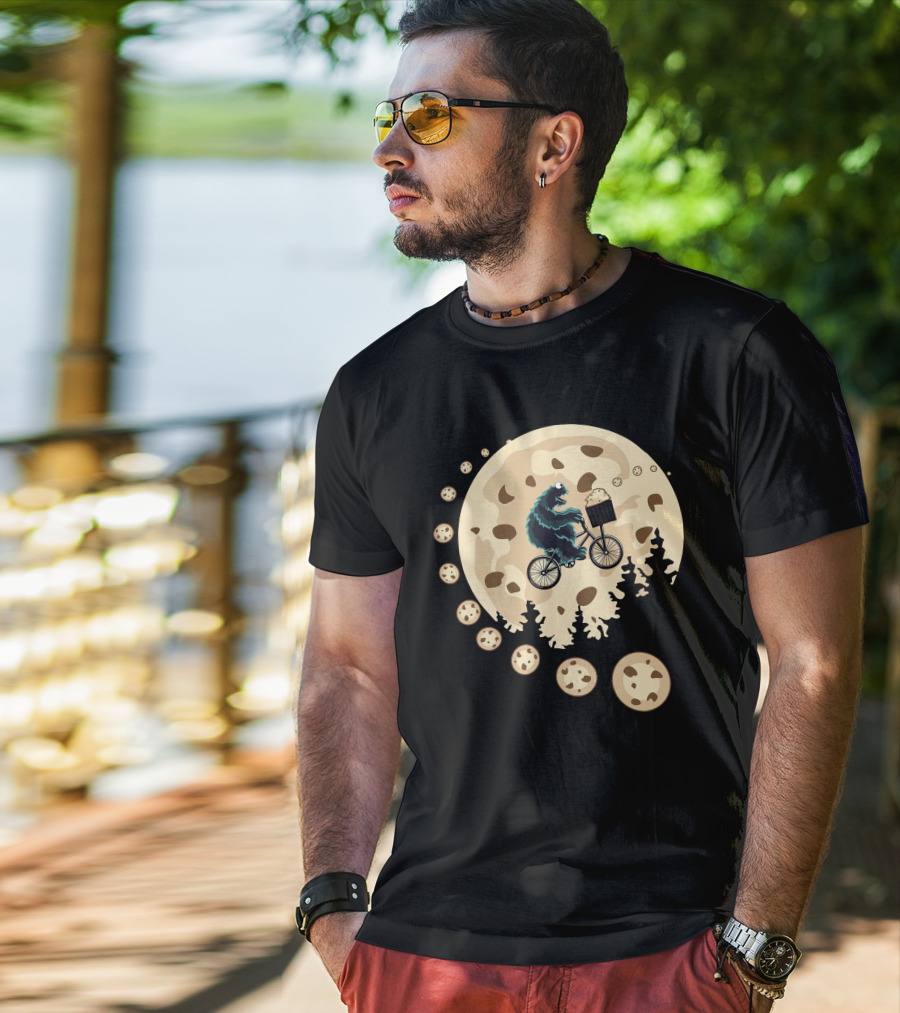 Cookie Monster Cycling Moon Adventure T-Shirt