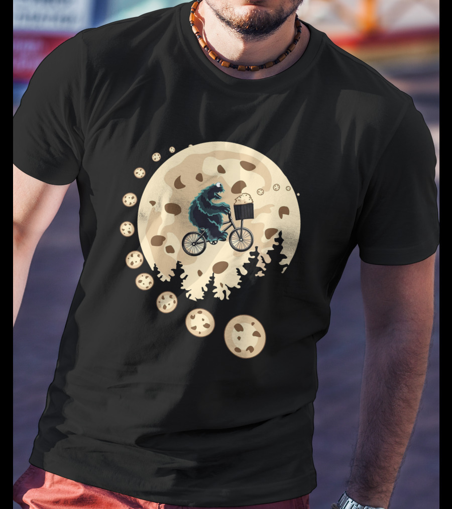 Cookie Monster Cycling Moon Adventure T-Shirt