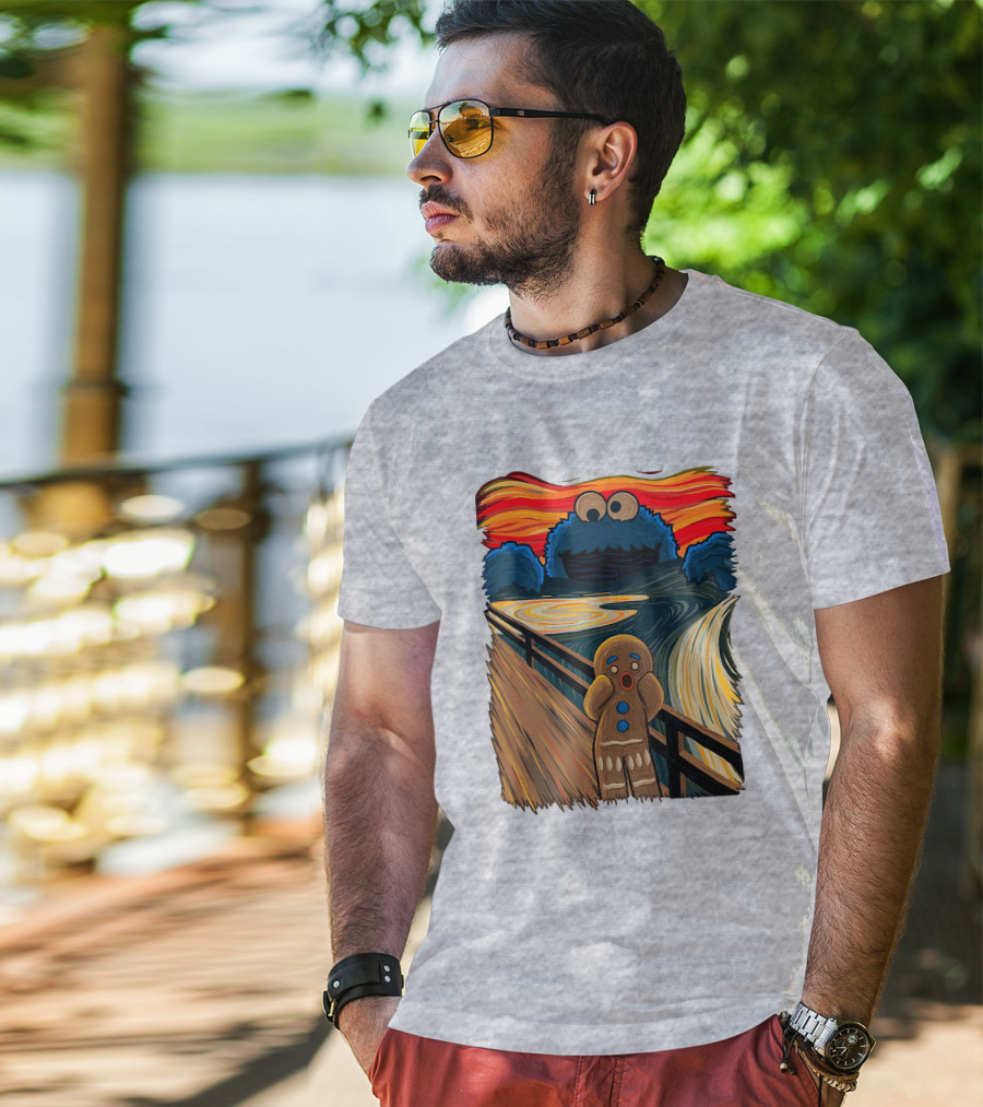 The Scream Cookie Monster Gingerbread T-Shirt