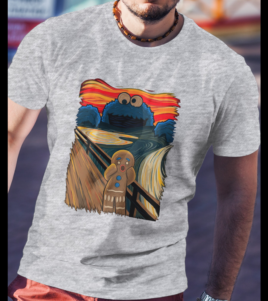 The Scream Cookie Monster Gingerbread T-Shirt