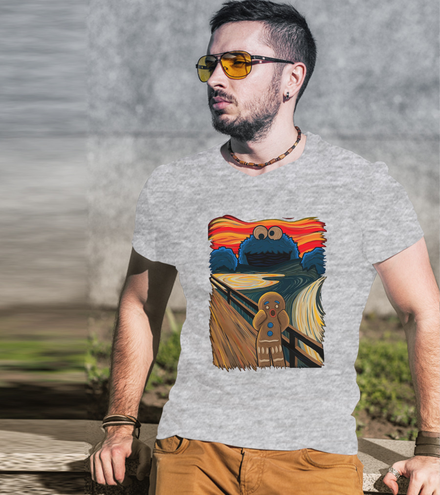 The Scream Cookie Monster Gingerbread T-Shirt