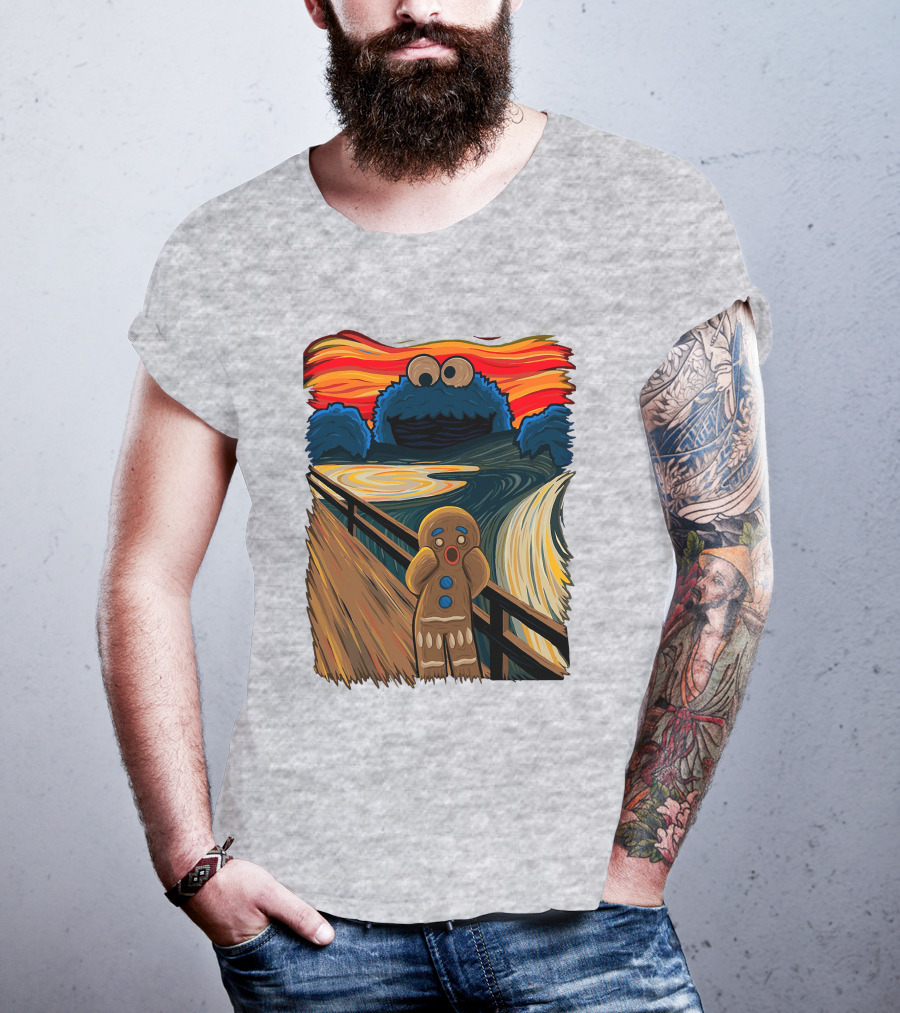 The Scream Cookie Monster Gingerbread T-Shirt