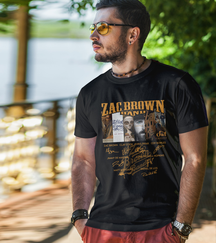 Zac Brown Band Jekyll And Hyde Album Art And Signatures T-Shirt