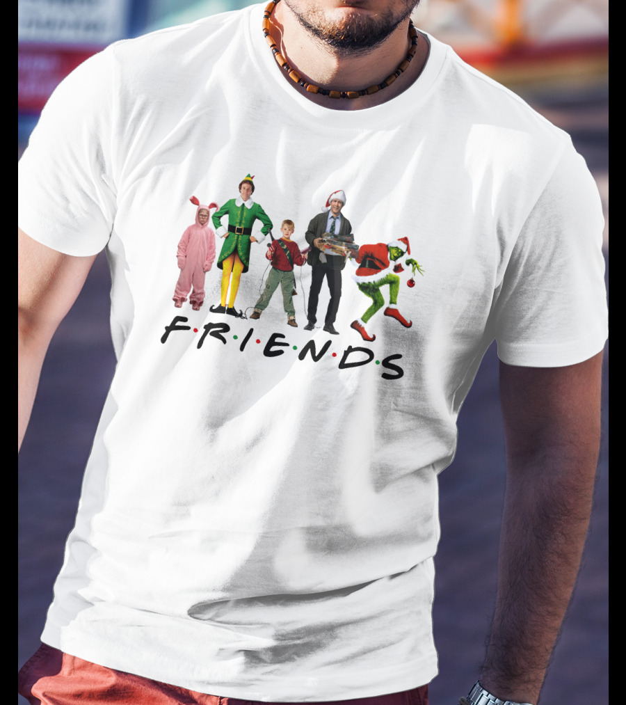 Friends Christmas Movie Elf Grinch Bunny Boilerplate T-Shirt
