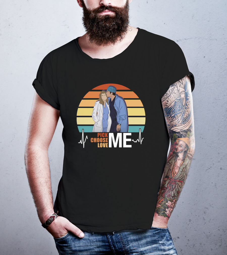 Pick Choose Love Me Grey's Anatomy Sunset T-Shirt